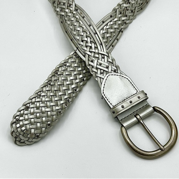 Like New Braided Leather Belt, Champagne Gold, size‎ M/L - Picture 5 of 13